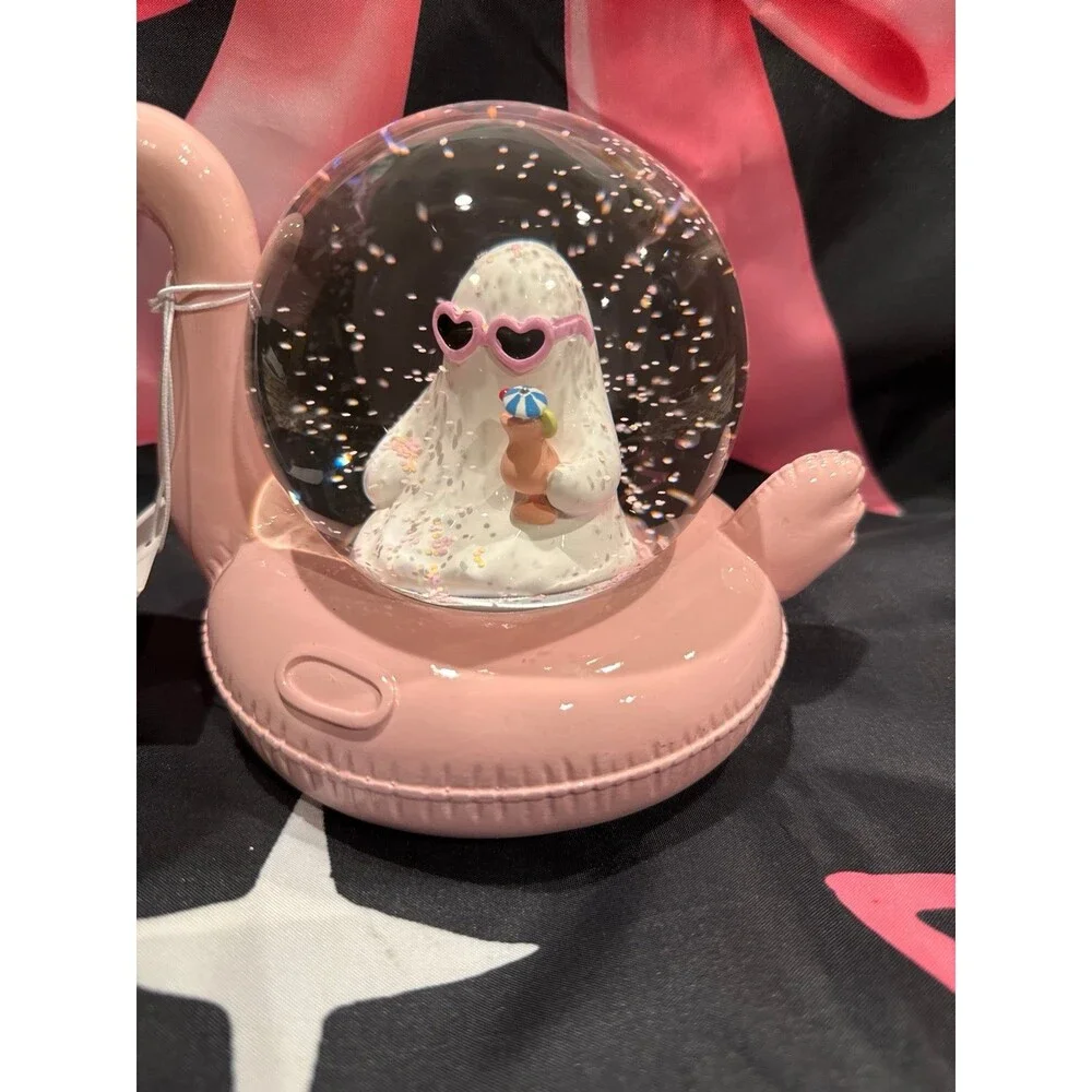 Pink Flamingo Snow Globe Pet Decor - Cute Pool Float Design